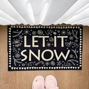 Килимок придверний з принтом Let It Snow Код/Артикул 5 0484-13