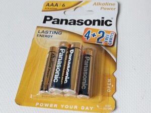 Батарейка АAА 1,5V Alkaline (6 шт.) (Panasonic) LR03RE Код/Артикул 30 6254