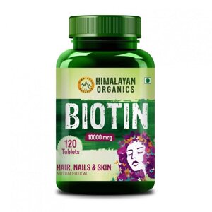 Біотин (120 таб, 10 000 мкг), Biotin, Himalayan Organics Під замовлення з Індії 45 днів. Безкоштовна доставка.