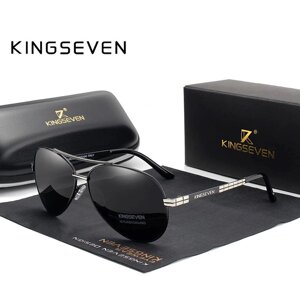 Чоловічі поляризаційні сонцезахисні окуляри KINGSEVEN NK7840 Silver Gray Код/Артикул 184