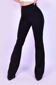 Жіночі штани - клеш від коліна, на тонкому флісі Код/Артикул 24 960BK XS