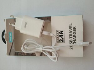 Зарядний пристрій 220В 2USB+кабель MicroUSB (Joyroom) L-M226 Код/Артикул 30 4002