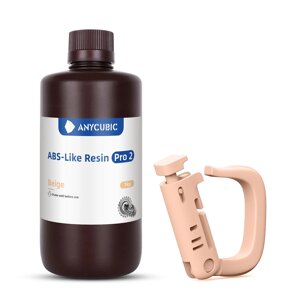 Фотополімерна смола для 3D принтера бежева Anycubic ABS-Like Resin Pro 2 BEIGE / Фотополімер для 3D друку Код/Артикул 57