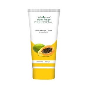 Масажний крем для обличчя з Вітаміном В3 та Папайєю (100 г), Facial Massage Cream Vitamin B3 Papaya, Herbs & More Під