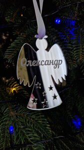 Іменні янголи із акрилу в срібному кольорі Код/Артикул