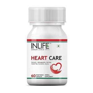 Капсули для серця (60 кап, 500 мг), Heart Care, INLIFE Під замовлення з Індії 45 днів. Безкоштовна доставка.