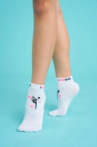 Шкарпетки "Гімнастка, серця неон-рожеві" Код/Артикул 25 ANR3