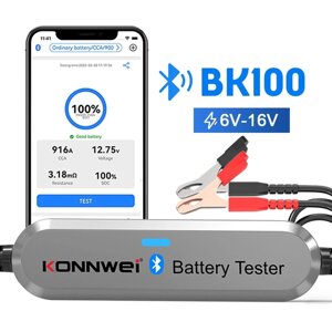 Konnwei BK100 battery tester- тестер АКБ 6-12 V (silver, bluetooth) Код/Артикул 13