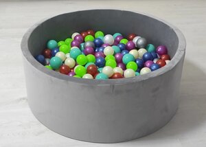 Сухий Басейн для дітей з кольоровими кульками в комплекті 192 кульки, басейн манеж, дитячий сухий басейн, сухі басейни
