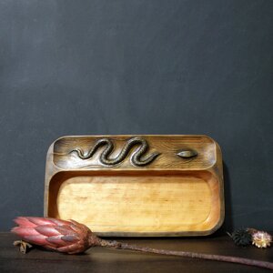 Піднос для подачі суші Змія Розмір 14 х 25 см. Код/Артикул А1016