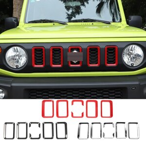 6 Шт. вставки на передні грати автомобіля, аксесуари для обробки Suzuki Jimny 2019, автомобільні аксесуари Під