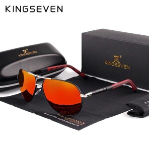 Чоловічі поляризаційні сонцезахисні окуляри KINGSEVEN K725 Silver Red Код/Артикул 184