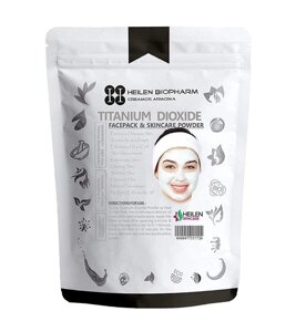 Діоксид Титану: порошкова маска для обличчя та волосся (100 г), Titanium Dioxide Powder, Heilen Biopharm Під