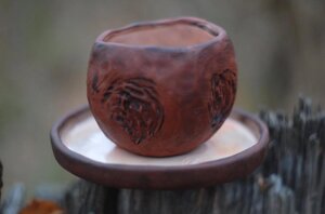 Персик глиняна чашка для чайної церемонії Код\Артикул 163 art-nat-mug-peach Код/Артикул 163 art-nat-mug-peach