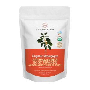 Порошок кореня Ашваганди (200 г), Organic Ashwagandha Root Powder, Aarshaveda Під замовлення з Індії 45 днів.