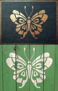Набір багаторазових трафаретів з пластику Метелики 14821 під фарбування для стін плитки та ін. Код/Артикул 172