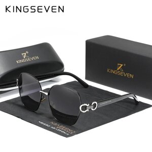 Жіночі поляризаційні сонцезахисні окуляри KINGSEVEN N7898 Black Gray Код/Артикул 184