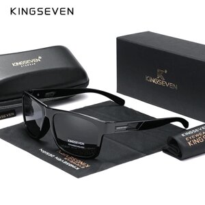 Чоловічі поляризаційні сонцезахисні окуляри KINGSEVEN N770 Bright Black Код/Артикул 184