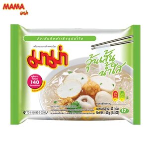MAMA Прозорий суп з квасолею та вермішеллю швидкого приготування 40 г x 6 шт / 12 шт / 24 шт - Thai Food Під замовлення