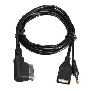3.5 mm AUX кабель MDI AMI MMI USB+зарядка Audi A6L A8L Q7 A3 A4L A5 A1 S5 Q5 AMI Код/Артикул 13