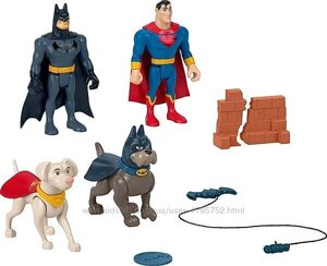 Набір фігурок Fisher-Price DC League Бетмен, Крипто пес , Ейс та супермен Код/Артикул 75 571