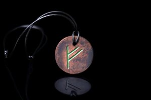 Феху рунічний амулет талісман з глини ручної роботи Код\Артикул 163 N/A Код/Артикул 163 N/A