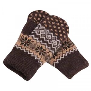 Новорічні рукавиці кавові Код/Артикул 0526-6
