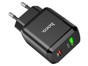 Зарядний пристрій 220В Type-C+USB QC3.0 (Hoco) N5 Код/Артикул 30 5696