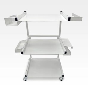 Медичний візок, стіл, етажерка металева з аксесуарами Код/Артикул 42 0981241white