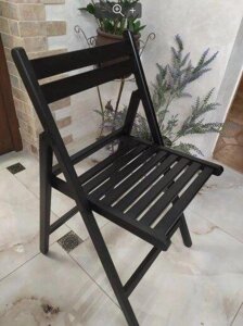 Складаний стілець зі спинкою туристичний, для пікніка, дачі (дерев'яний), колір шоколад Код/Артикул 186 771т-34