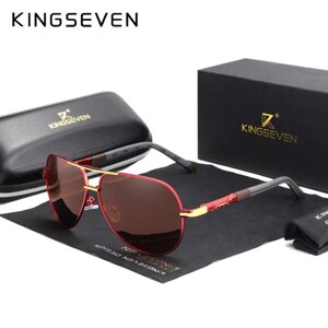 Чоловічі поляризаційні сонцезахисні окуляри KINGSEVEN K725 Red Brown Код/Артикул 184