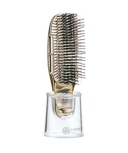 S-HEART Scalp Brush Premium Gold Short Type японська масажна гребінець, подарунковий набір з футляром під замовлення з