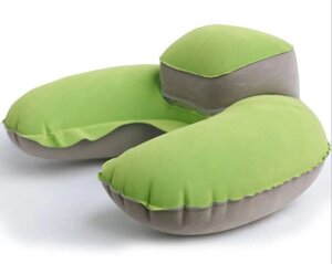 Подушка для подорожей Inflex надувна з підголовником Зелений (954-02gre) Код/Артикул 16
