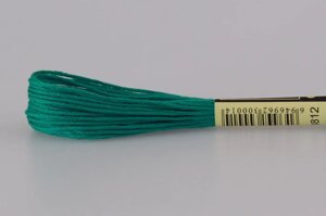 20 шт Нитка для вишивки муліне СXС 3812 зелений Код/Артикул 87