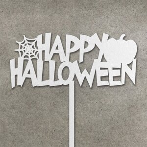 Топпер "Happy Halloween" з ДВП ( 13 см) Код/Артикул 80 Т0228б