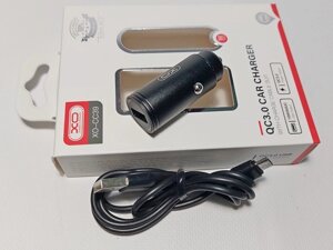 Зарядний пристрій автомобільний 1USB 3,1А+кабель MicroUSB (XO) CC39 Код/Артикул 30 5448