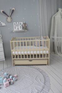 Ліжко дитяче Baby Comfort ЛД3 слонова кістка з шухлядою Код/Артикул 15