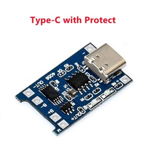 Type-c/Micro/Mini USB 5V 1A 18650 TP4056 Модуль зарядного пристрою для літієвої батареї Зарядна плата із захистом