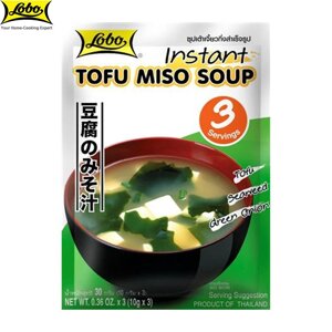 Lobo Суп тофу-місо, зневоднений тофу, водорості вакам і зневоднений зелений лук включені / на 3 порції, японська Під