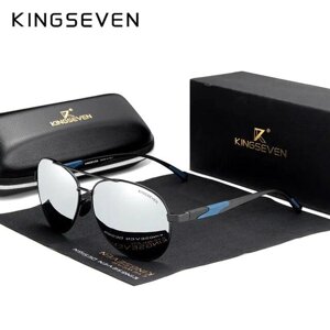 Чоловічі поляризаційні сонцезахисні окуляри KINGSEVEN NF7228 Black Silver Код/Артикул 184
