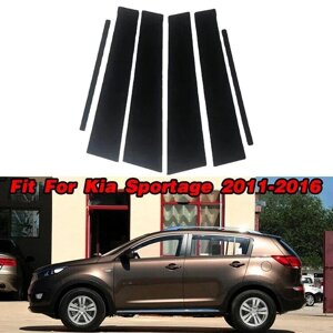 6 Шт. для Kia Sportage 2011 2012 2012 2014 2015 2016 автомобільний глянсовий чорний стійки стійки дверна обшивка Під