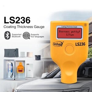 ТОЛЩЕНОМЕР ЛКП Linshang LS236 BT (застосунок Android IOS) Fe+Zn+NFe + індикатор Fe шпаклівки, 2 дисплеї Код/Артикул 13