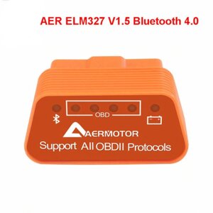 Діагностичний сканер AERMOTOR ELM327 OBD2 V1.5 Bluetooth 4 PIC18F25K80 Android Код/Артикул 184