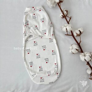 Європелюшка Baby Comfort інтерлок на липучці "Люблю маму і тата" Код/Артикул 15