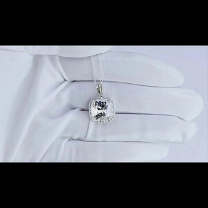 Елегантне намисто з підвіскою із кристалів огранювання «подушка» із цільного срібла 925 проби Під замовлення з Таїланду