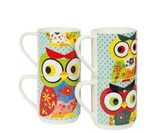 Набір чашок "Сови" 4 шт Код/Артикул 1526
