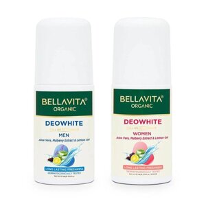 Кулькові дезодоранти: чоловічий та жіночий (2 x 50 мл), Deowhite Roll On Deodorant Set, Bella Vita Під замовлення з