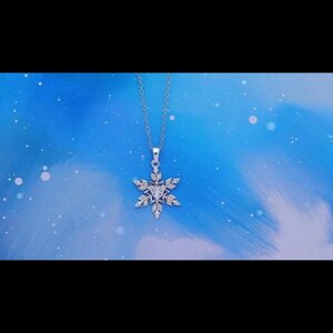 Справжня S925 чарівна підвіска у формі серця з кристалами та сніжинками, різдвяне зимове намисто для Під замовлення з
