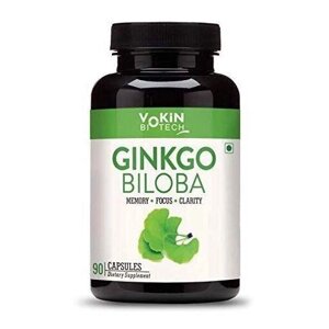 Гінкго Білоба (90 кап, 500 мг), Ginkgo Biloba, Vokin Biotech Під замовлення з Індії 45 днів. Безкоштовна доставка.