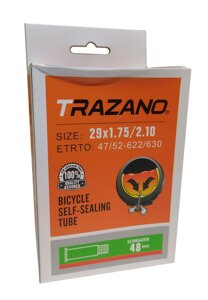 Камера 28х1.75/2.10, 29х1.75/2.10 Антипрокол Trazano 48 мм. A/V Код/Артикул 43 VP-9288